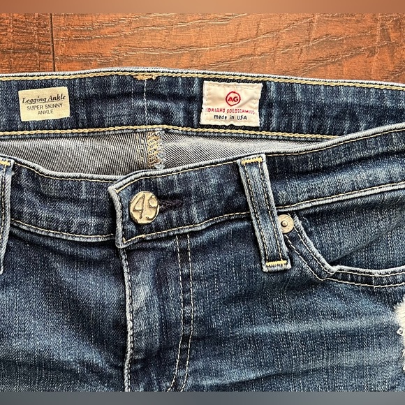 AG - distressed super skinny ankle jeans - Picture 2 of 3